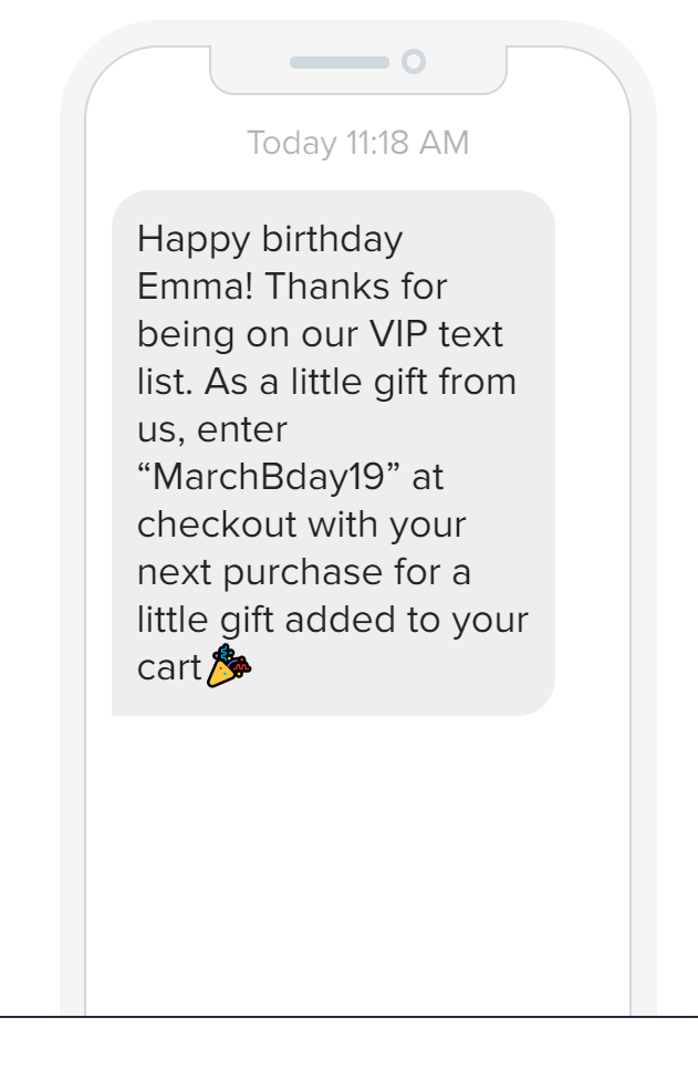 sms for ecomerce birthday wishes