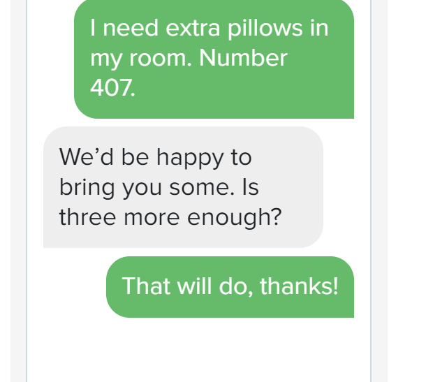 sms for hotels