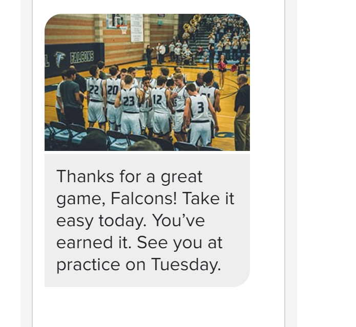 sms for sport teams